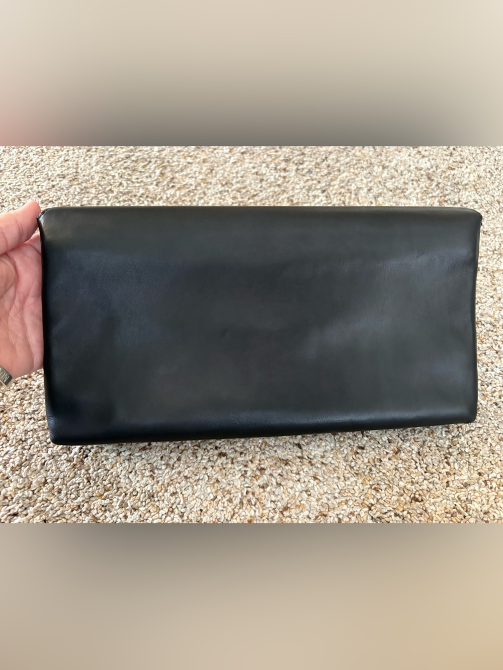 Michael Kors Black Braided Accent Leather Clutch - Picture 2 of 8